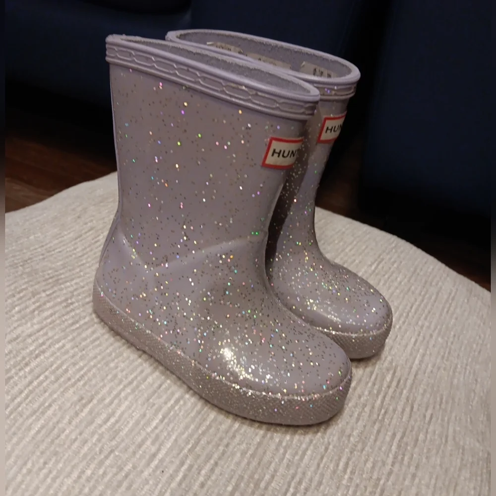 Hunter Kids Sparkle Rain Boots in Light Purple